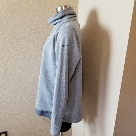 Nike Dri Fit Gray Funnel Neck Sweatshirt - Picture 3 of 7